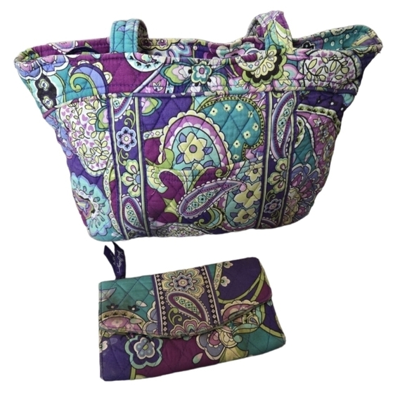 VERA BRADLEY TOTE & WALLET - Picture 1 of 11